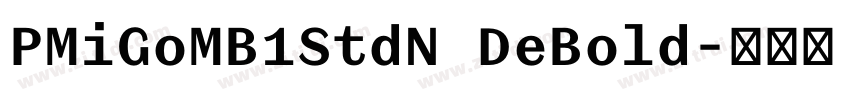 PMiGoMB1StdN DeBold字体转换